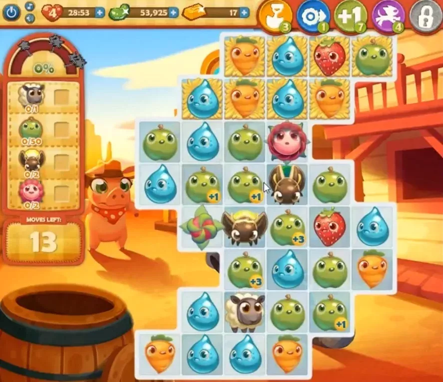 Farm Heroes Saga Level 656: Lösungen, Tipps und Tricks