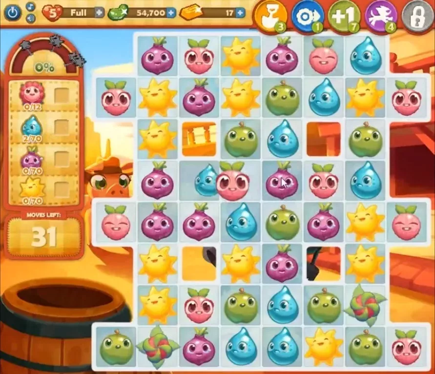 Farm Heroes Saga Level 654: Lösungen, Tipps und Tricks