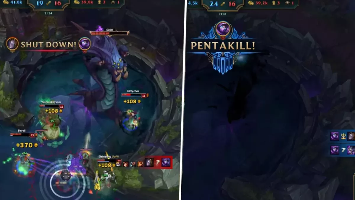 League of Legends: Ein toter Mazahar landet einen Pentakill und klaut den Baron