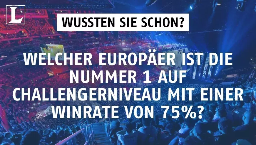 League of Legends: Welcher Europäer ist die Nummer 1 auf Challengerniveau mit einer Winrate von 75%?