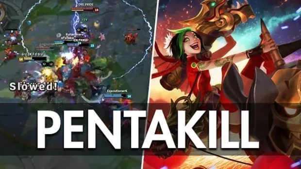 League of Legends: Gosu mit einem klasse Ausweichmanöver und einem Pentakill im Alleingang!