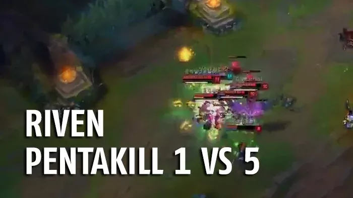 League of Legends: Riven schafft einen absolut epischen Pentakill im Eins gegen Fünf