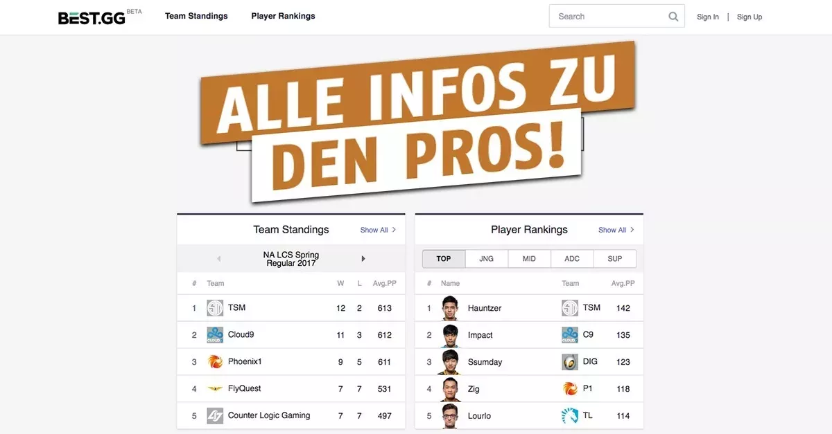 League of Legends: Hier erfahrt ihr alles über die Pros! Entwickler von op.gg starten neue Homepage