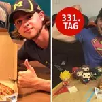 Er isst ein Jahr lang jeden Tag Pizza: Das Auswirkungen auf seinen Körper sind beeindruckend