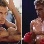 Jean-Claude Van Damme und Dolph Lundgren alias Ivan Drago kriegen sich auf dem roten Teppich in die Haare