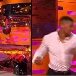 Anthony Joshua an der Punching Machine