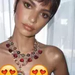 Emily Ratajkowski entzückt ihre Verehrer mit einem Top aus reinem Schmuck