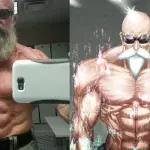Entdeckt hier Andreas Cahling, einen 60-jährigen Bodybuilder, der aussieht wie Muten-Roshi aus Dragonball Z