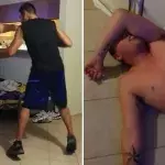 Ein Mann geht die Wette ein, dass er einen Schlag in die Leber ertragen kann…