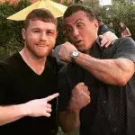 Caneao Alvarez wurde mit Sylvester Stallone bei Dreharbeiten fotografiert