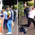 Irischer Türsteher stellt zwei Männer kalt