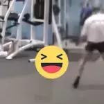 Dieser Mann macht ein vollkommen absurdes Training in einem Fitnessraum