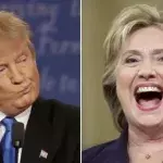 In diesem Momet wird Trump definitiv zur Witzfigur! Clinton und das Publikum lachen!