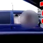 Dieses Auto, das auf einer russischen Straße gefilmt wurde, hat einen seltsamen Passagier