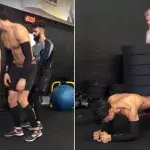 Dieser Mann wiegt 78 Kilo, macht aber eine Plank mit 100 Kilo Gewicht auf dem Rücken