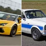 Äußerst ungewöhnlich: Lamborghini wird von altem Ford Escort gedemütigt!