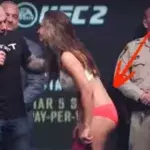 Miesha Tate reagiert auf den Spanner beim Wiegen