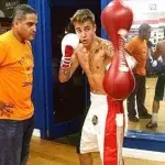 Justin Bieber's erste Versuche beim Boxtraining