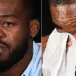 Jon Jones kann seine Tränen bei der Pressekonferenz nicht zurückhalten