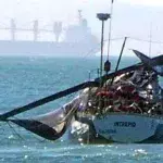 Was hat dieses Segelboot so zugerichtet?