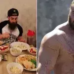 Dieser Mann versucht die Diät von Hafthor Björnsson einzuhalten