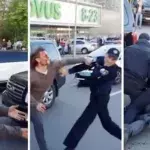 Vyacheslav Oliynyk: Der Goldmedaillengewinner im Ringen bei den OS in Atlanta kämpft gegen eine Horde von Polizisten
