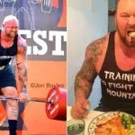 Hafthor Bjornsson: seine Ernährung vor dem Wettkampf um den Titel des stärksten Manns der Welt