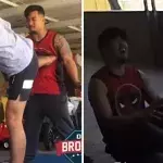 Max Holloway macht seinen Trainingspartner mit einem beeindruckenden Tritt fertig
