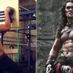 Jason Momoa, alias Khal Drogo in Game of Thrones, trainiert, um in die Haut von Aquaman Momoa schlüpfen zu können