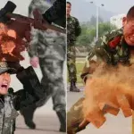 Verrücktes Training chinesischer Soldaten, bei dem sie richtig einstecken müssen