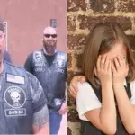 Bikergruppe beschützt ein behindertes Mädchen