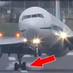 Vom Winde verweht: Landung einer Boeing 767 in England