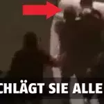 Mann verteidigt sich erfolgreich gegen eine Fülle von Angreifern