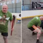 MMA: Maxim Navaselov zeigt im Gefängnis, wie man sich mit einer Axt verteidigt