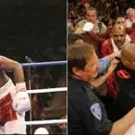 Floyd Mayweather sorgt für Unruhe, als er einen tiefen Schlag einsteckt