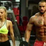 Lazar Angelov und seine Freundin Yanita Yancheva mitten im Training