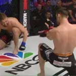 MMA-Kämpfer macht Kamehameha, bevor er seinen Gegner K. o. schlägt