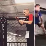 Jean-Claude Van Damme tritt Cody Garbrandt versehentlich ins Gesicht