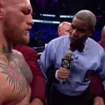 Conor McGregor attackiert den Kampfrichter, der seinen Kampf gegen Floyd Mayweather abgebrochen hat