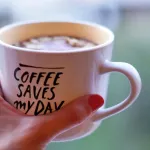 café, mug, foam, coffee cup, gros plan, drink, matin, main, energy, vitality