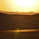 le coucher du soleil, désert, chaleur, épicé, été, égypte, sun, sable, jaune, chaud, nature, réflexion