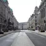 Leergefegte Straßen