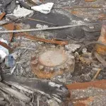 Das Bohrloch wurde vor einiger Zeit zugeschweißt
