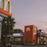 Eine Kuh im McDrive