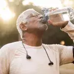 Je älter wir werden, desto mehr Wasser müssen wir trinken.