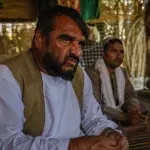 Der afghanische Polizist Azim Khan im Panjwai Viertel bei Kandahar, Afghanistan