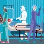 Illustration: Coronavirus-Patient auf der Intensivstation 