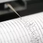 Nahaufnahme eines Seismometer-Drucks