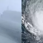 Sie wagen sich mit dem Flugzeug in das Herz von Hurrikan Irma