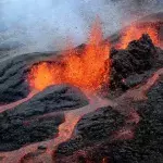 Insel La Réunion / Piton de la Fournaise (Glutofen), einer der aktivsten Vulkane der Welt